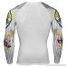 PKAWAY Men's White Undershirts Slim Fit Long Sleeve Compression Running Shirt B07NKF1G95